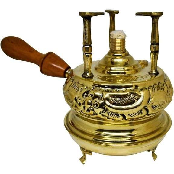 Engraved Handmade Brass Turkish Coffee Burner
