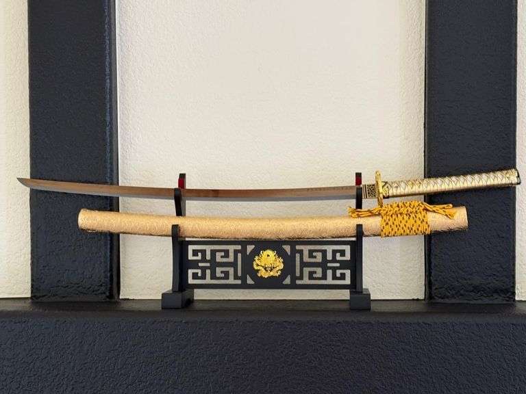 Padded Sword Stand Display Dragon Design