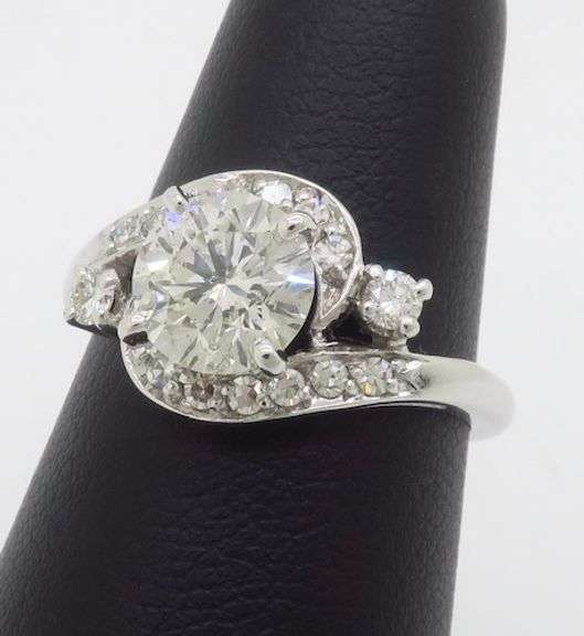 GIA Certified 1.48CTW Vintage Diamond Ring
