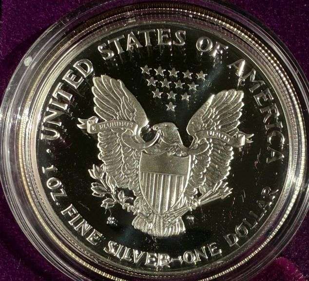 1990 S Silver Eagle With box an paper