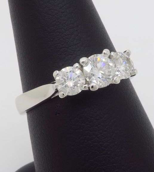 Classic Three Stone Diamond Engagement Ring