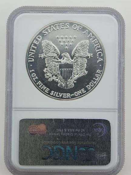1987 NGC MS 68 $1 AMERICAN 1 OZ SILVER EAGLE 20th ANNIVERSARY