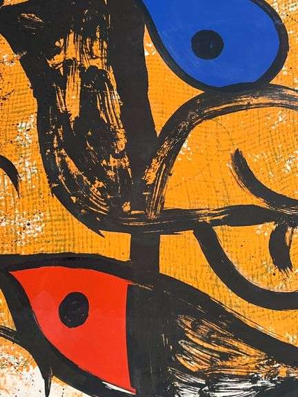 Extremely Rare Joan Miro Largest Signed Lithograph He Ever Made -- 8 Feet Joan Miro La Meneuse de Lu
