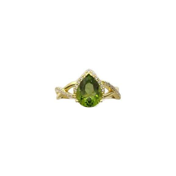 "Emerald Cascade" Sterling Silver Peridot Ring