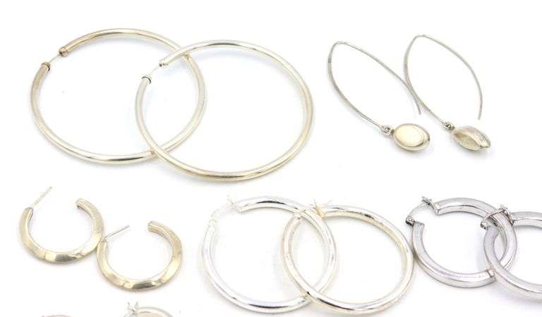 Group lot of Vintage 925 sterling silver earrings