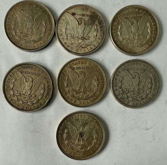 7 1921 Morgan Dollars