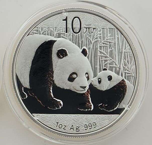 2011 Silver Chinese Panda 10 Yuan 1 Oz / BU (Original Capsule)