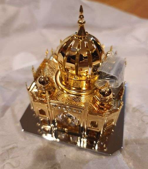 24K Gold Plated Castle with Crystals