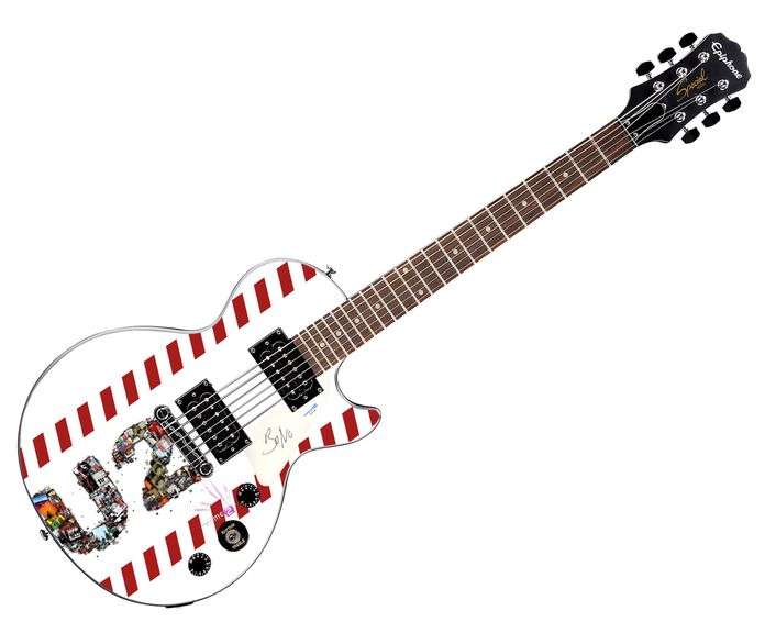 U2 Bono Signed Custom Epiphone "Iconic Albums" Graphics Guitar ACOA