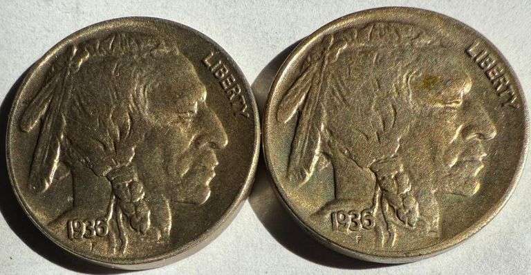 1936 P D Gem BU Buffalo Nickels