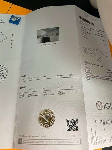 IGI CERTIFIED LOOSE DIAMOND 5.01 CARAT LAB GROWN PEAR SHAPE F-VS2