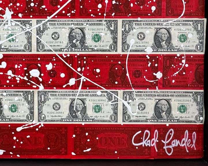 Spectacular one-of-a-kind mixed media on canvas by Chad Fandel