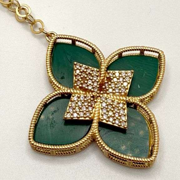 Vancleef style 18k yellow gold with diamonds