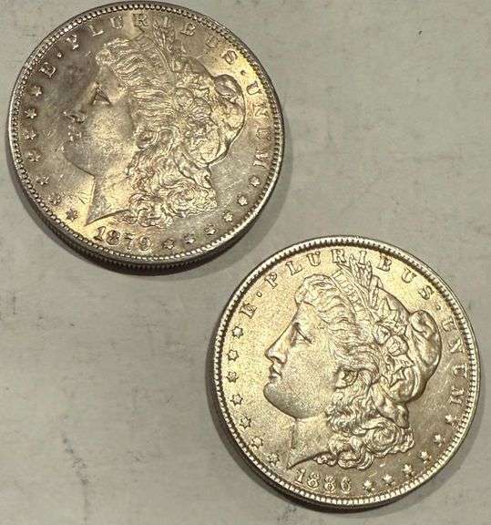 1879 S &1886 Uncirculated Morgan Dollars