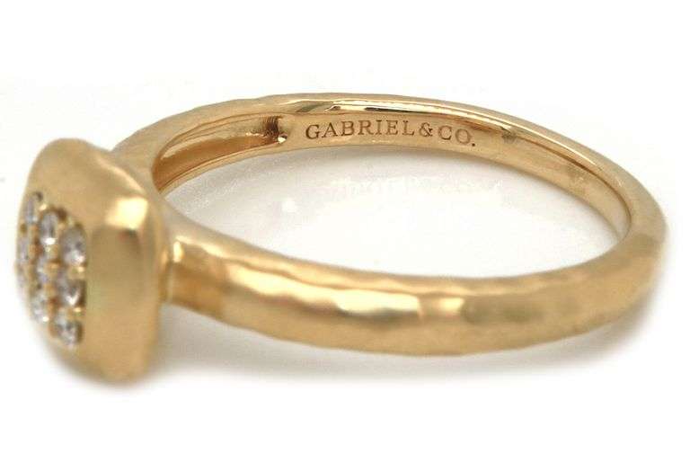 New Gabriel & Co. 0.09ctw Pave Diamond Ring in 14K