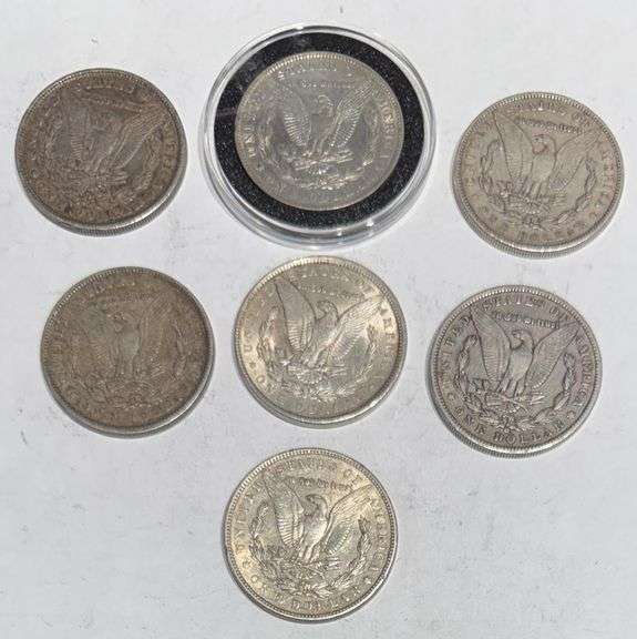 7 Different Nicer Circulated Silver Dollars.