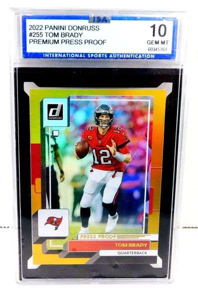 Tom Brady 2022 Donruss Football Card, 10 Gem MT