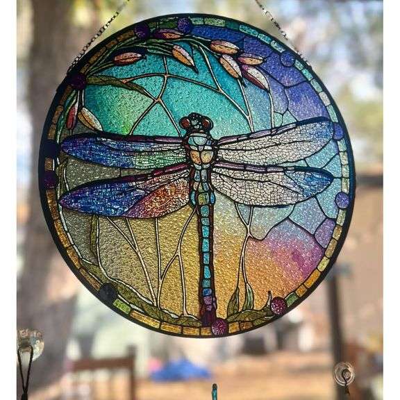 Dragonfly Stained Glass Suncatcher