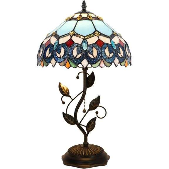 Baroque Style Stained Glass Table Lamp