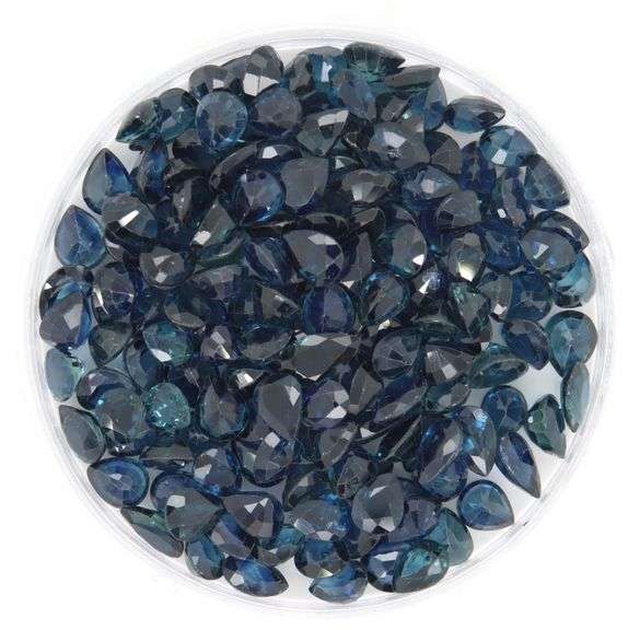 Wow! 64.56ct collection of deep cobalt blue Sapphires!!