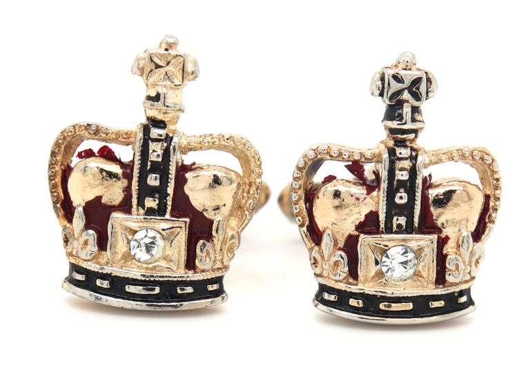 Vintage Swank crown cuff links