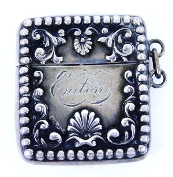 Antique Sterling Silver Stamp Case