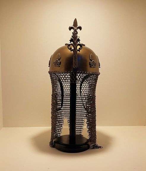 Medieval Ottoman Chainmail Helmet with Stand