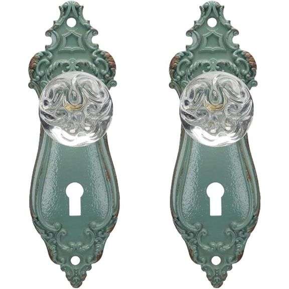 2pcs Cabinet Drawer Pulls with Clear Resin Knob