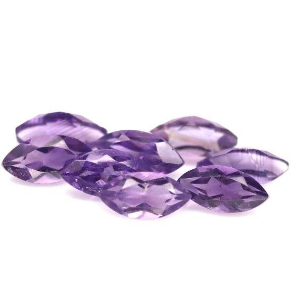 Stunning 15.93ct matched trillion cut real Brazilian Amethyst set