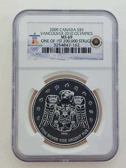 2008-2010 Vancouver Olympics MS69 Set - (3) $5 Silver Coins
