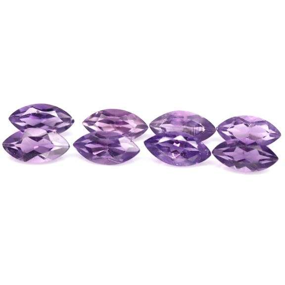 Stunning 15.93ct matched trillion cut real Brazilian Amethyst set