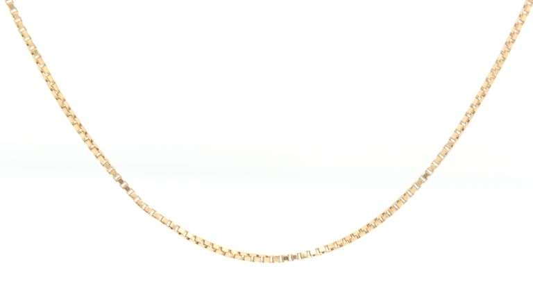 18kt Yellow gold box chain necklace