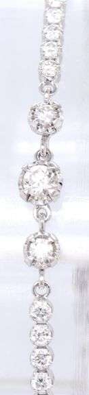 18K White Gold Adjustable Diamond Bracelet