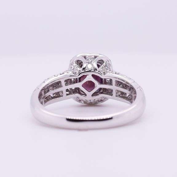 GIA certified Kashmir Sapphire and Diamond Ring