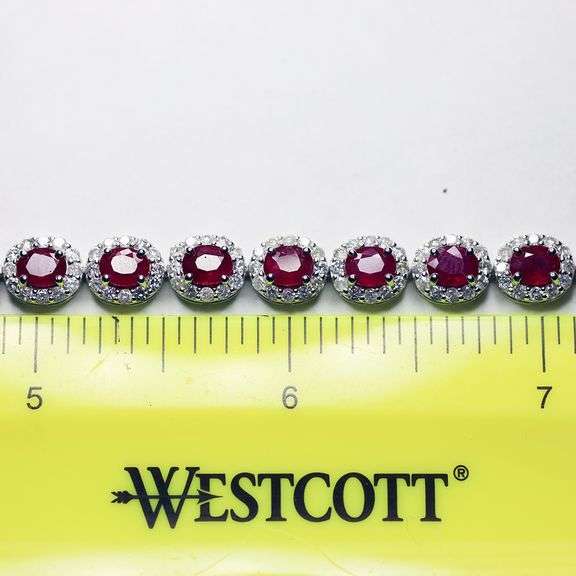 Stunning Burmese Ruby and Diamond Bracelet