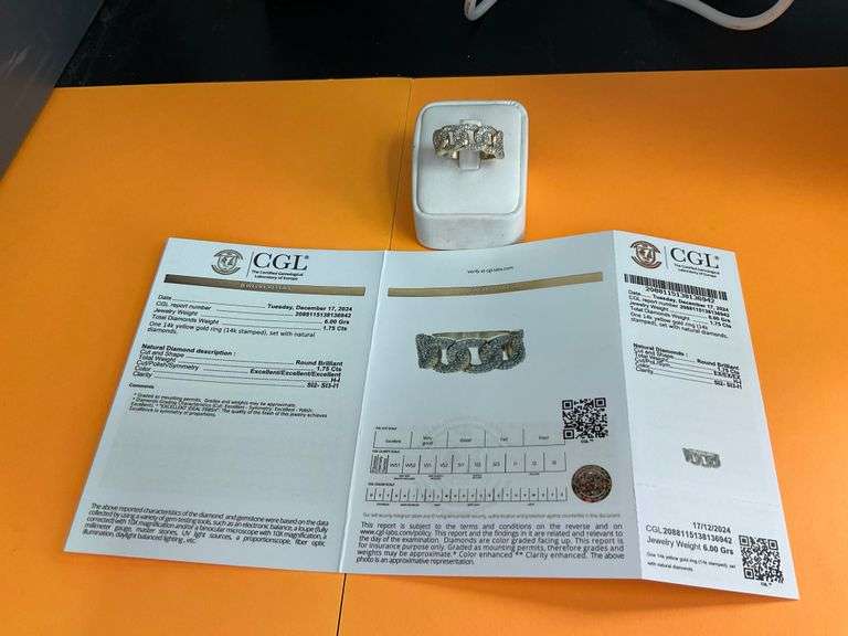 CERTIFIED 14K YELLOW GOLD DIAMOND RING / BAND