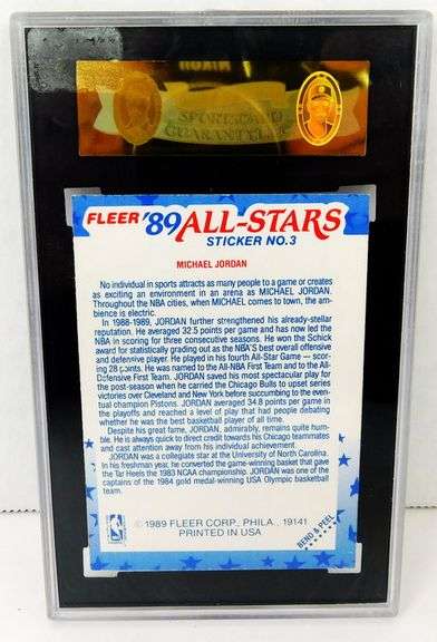 Michael Jordan All-Star Basketball Card, 8.4 NM