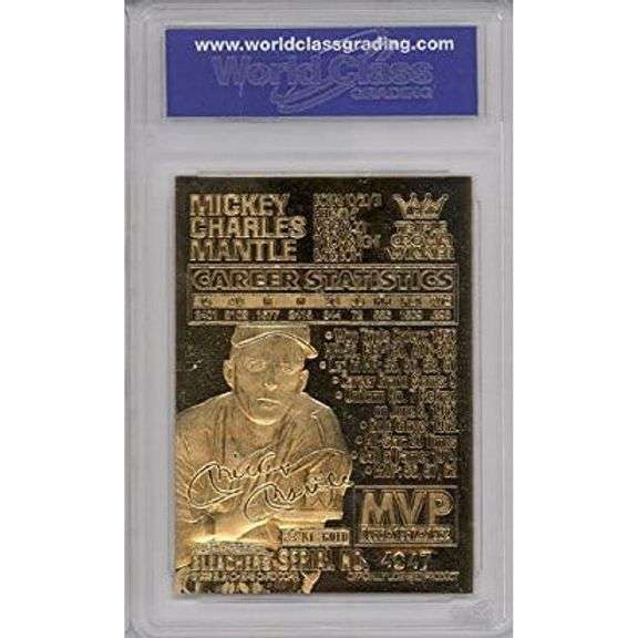1996 Mickey Mantle 23KT Gold Card Limited Edition