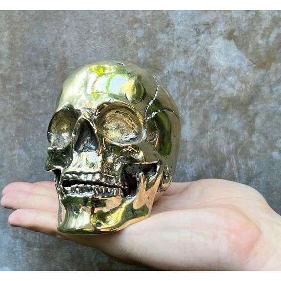 Bali Gold Polished Brass Skull