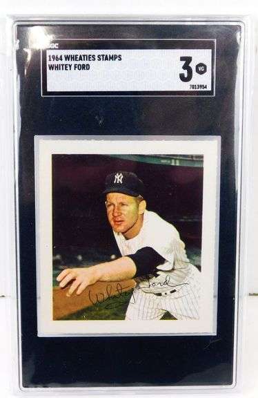 Whitey Ford 1964 Wheaties Stamp, Graded