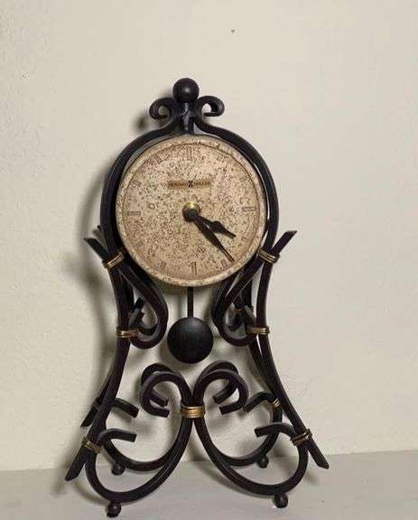 Howard Miller Wrought-Iron Mantel Clock