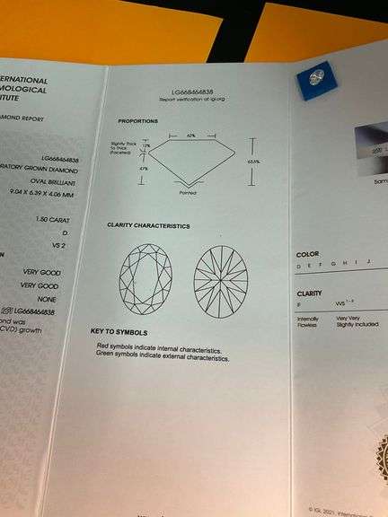 I.G.I CERTIFIED LOOSE DIAMOND 1.50 CARAT