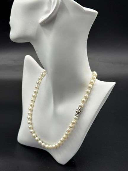 7mm White freshwater pearl necklace
