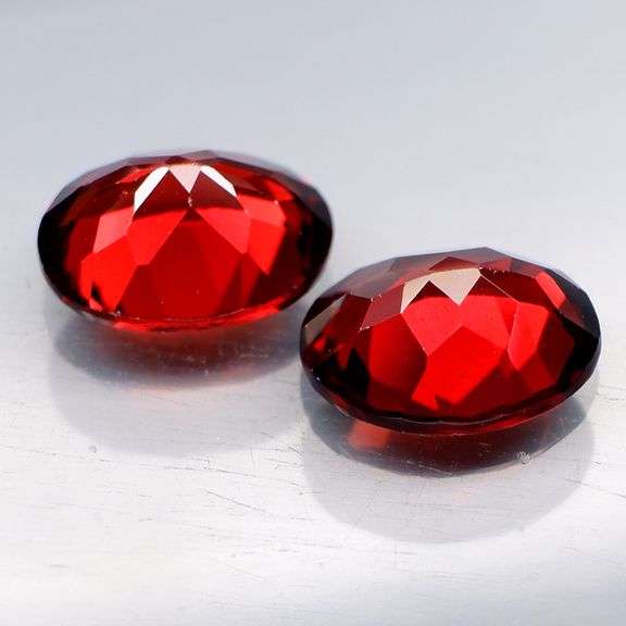 Pair of top red eye clean Garnets weighing 5.88 carats!