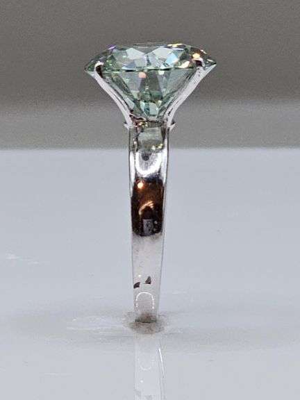 Huge Rare 7 Ct  Ice Blue Lab Simulated Diamond Ring