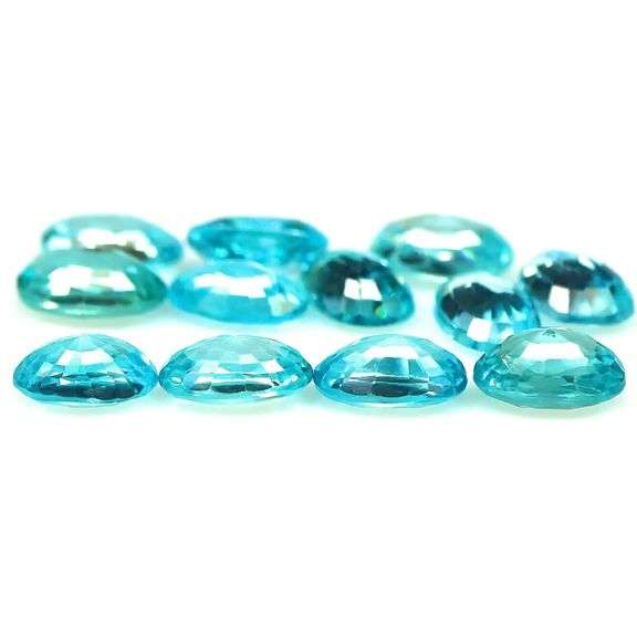 Outstanding color! 8.53ct sky blue Zircon set
