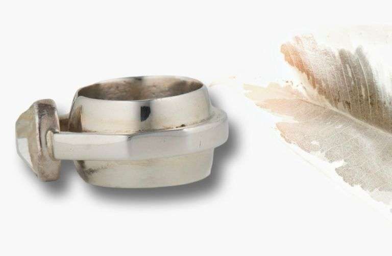 Stylish Sterling Silver Lilly Barrack Crystal Ring