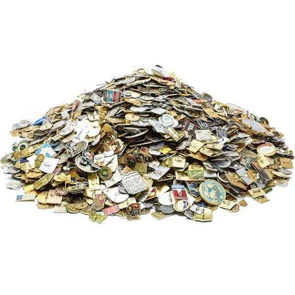 Collection of 100 Authentic Soviet-Era Enamel Pins and Badges