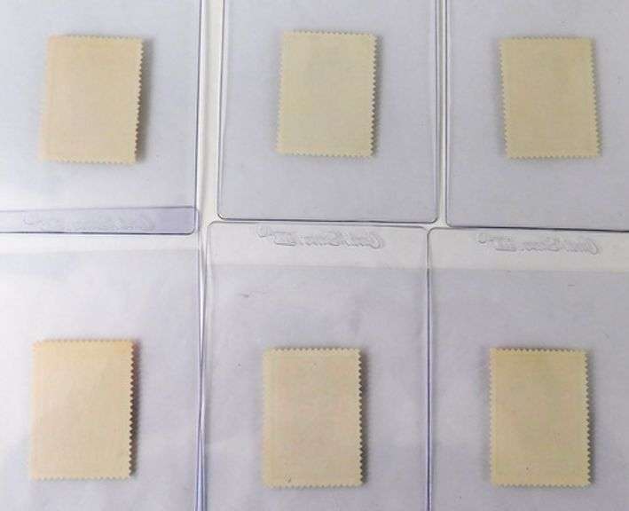 6 Topps 1962 Baseball Stamps