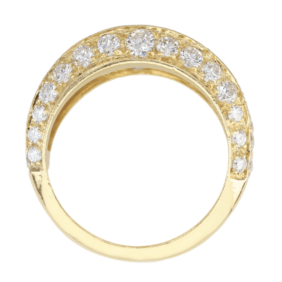 18k (750) Yellow Gold Natural 4.50 Ct Diamond Cocktail Ring